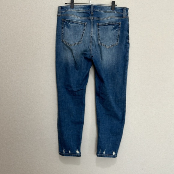 Studio Blue Mid Rise Cropped Relaxed Skinny Jeans - Picture 7 of 7
